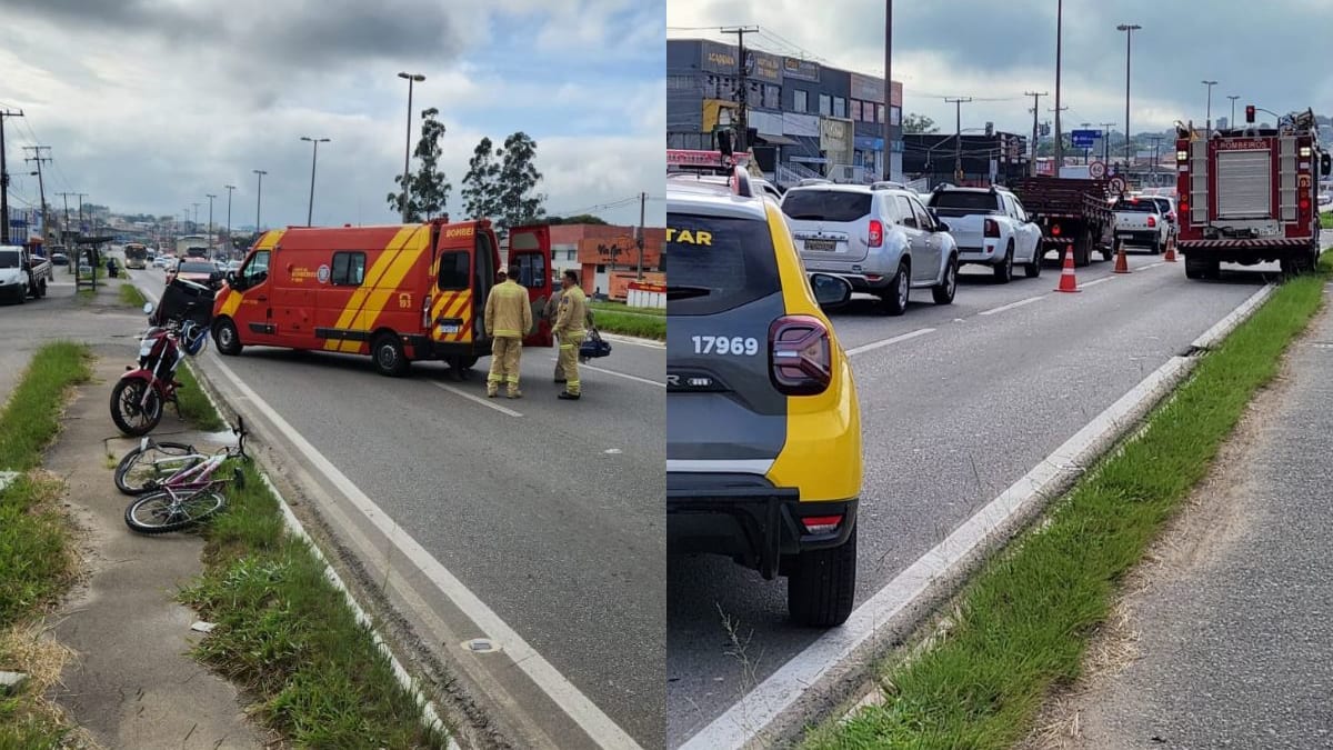 Dois acidentes na Estrada da Ribeira deixam quatro feridos e causam congestionamento