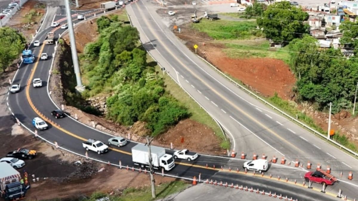Obras na ERS-122 alteram trânsito no km 71 em Caxias do Sul