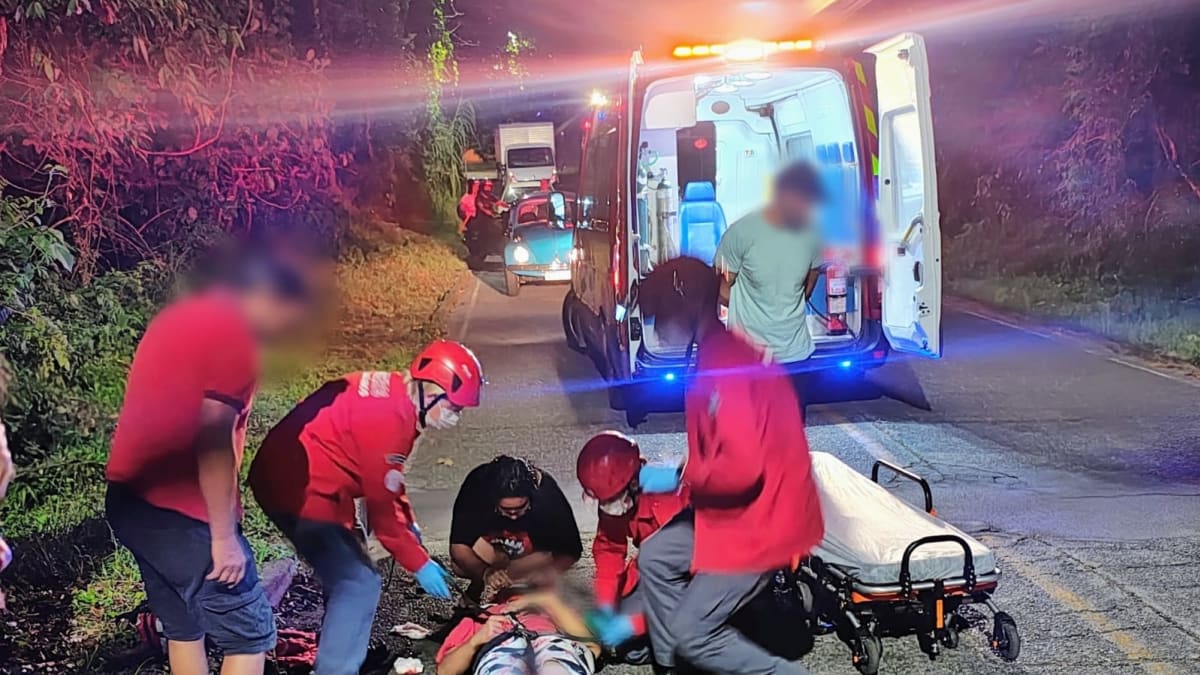 Jovem de 23 anos fica gravemente ferido após queda de bicicleta em Jaraguá do Sul