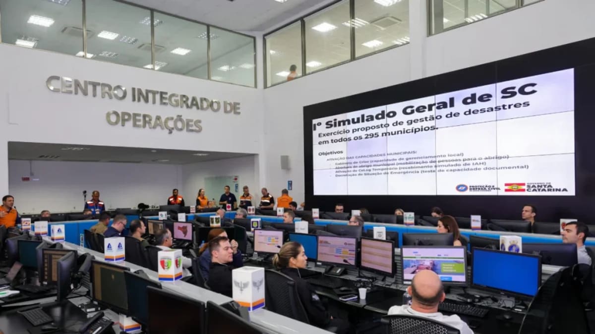Santa Catarina realiza o maior simulado de gestão de desastres do Brasil