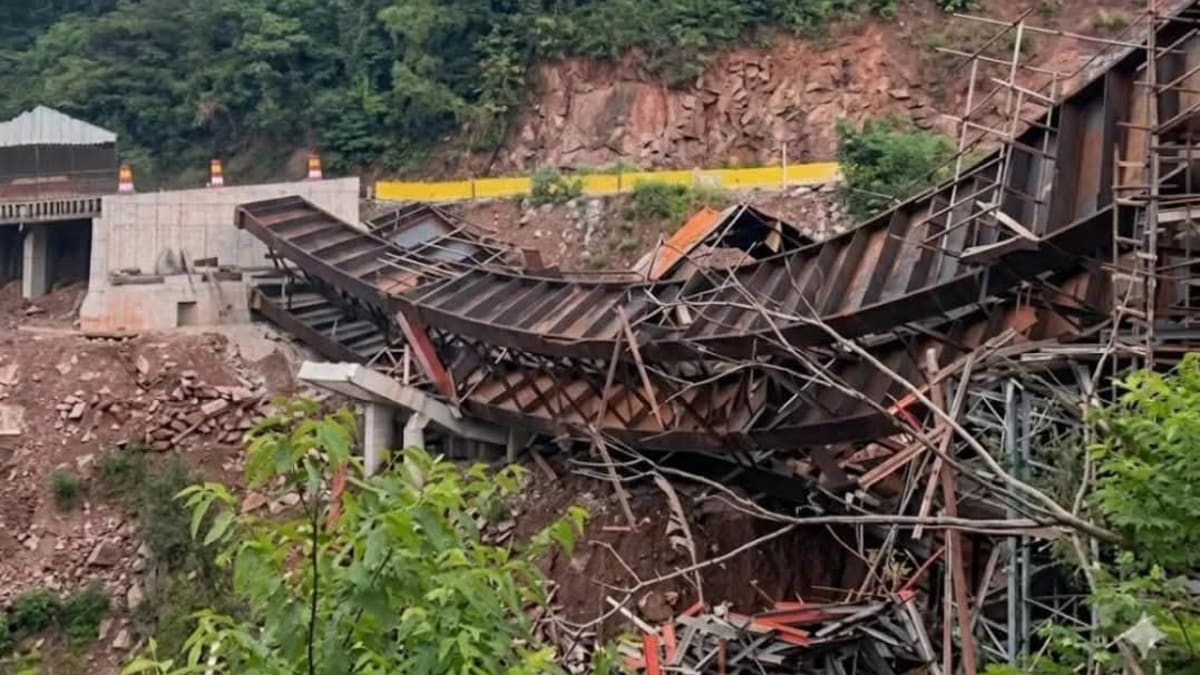 Viaduto em construção desaba na BR-470 entre Bento Gonçalves e Veranópolis