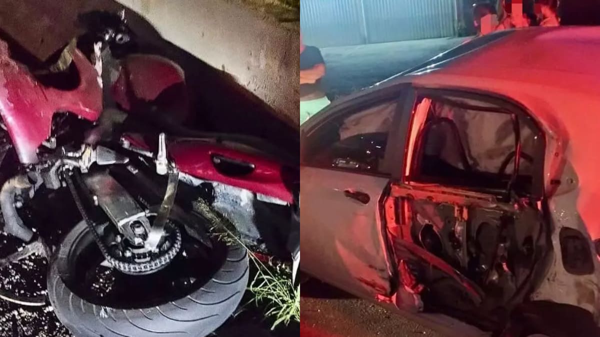 Homem sequestra família, provoca acidente na BR-470 e morre após PM reagir em SC