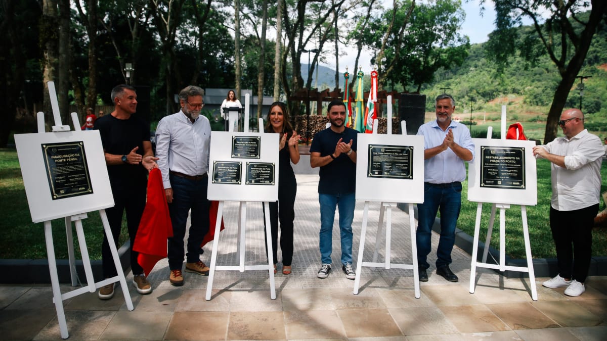 Santa Tereza inaugura obras e marca retomada após enchentes