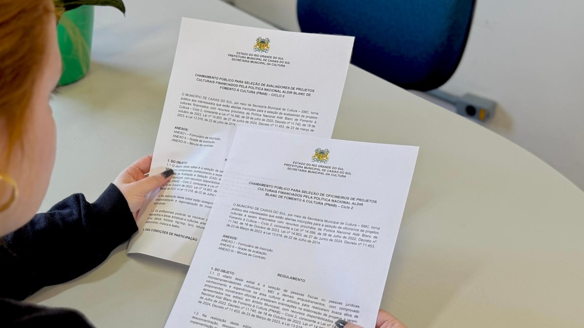 Caxias do Sul abre inscrições para Oficineiros e Avaliadores de projetos culturais