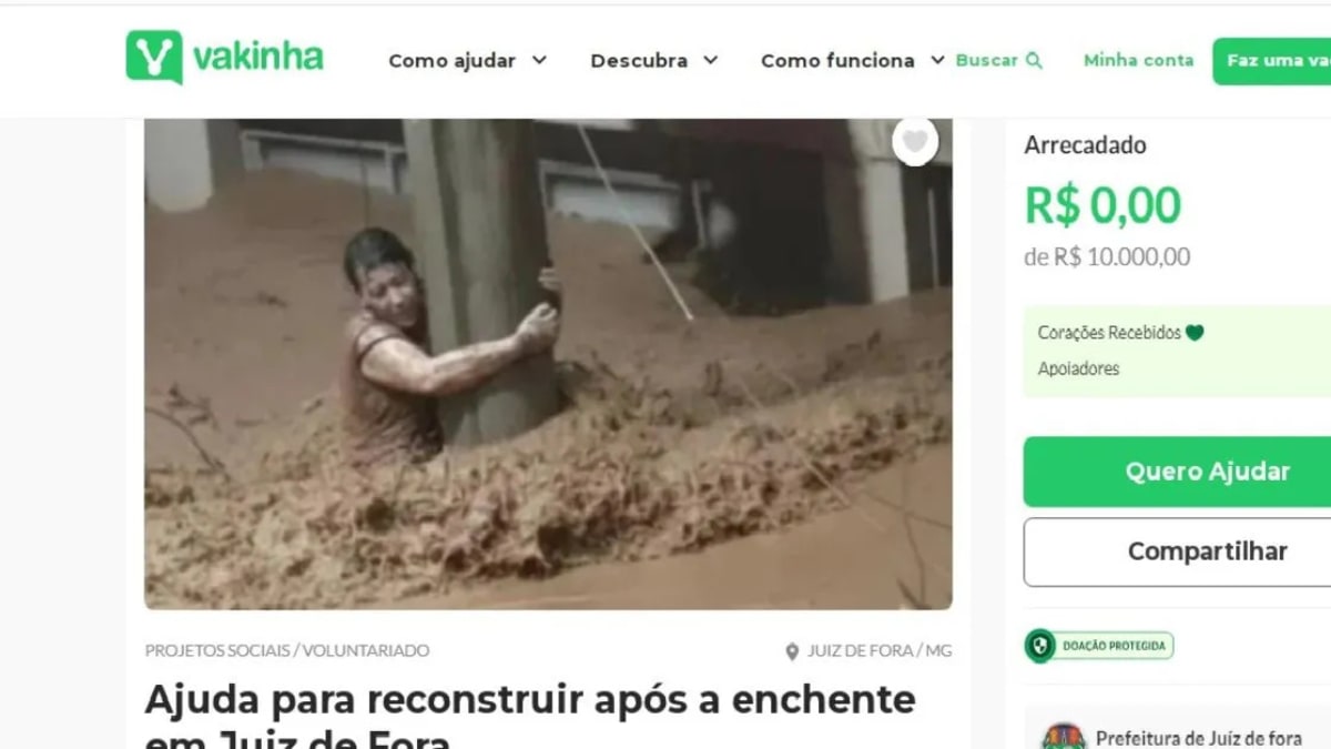 Prefeitura de Juiz de Fora alerta sobre golpe em campanha falsa de arrecadação para vítimas das enchentes