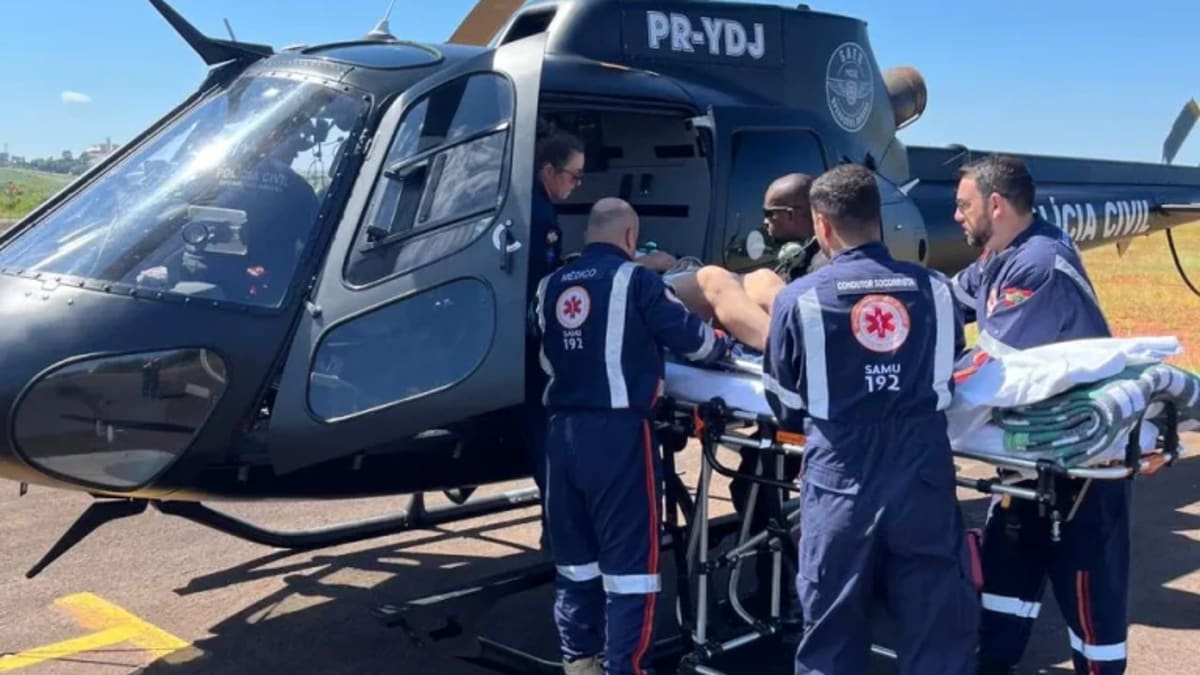 Helicóptero da Polícia Civil realiza transferência rápida de paciente cardíaco em Santa Catarina