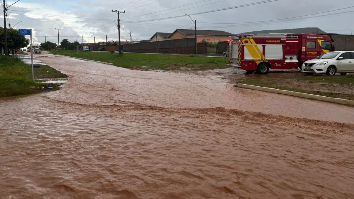 Creche em Posse é evacuada após alagamento causado por fortes chuvas