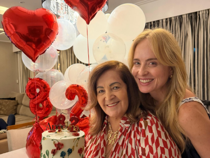 Angélica celebra aniversário de 82 anos da mãe com homenagem especial