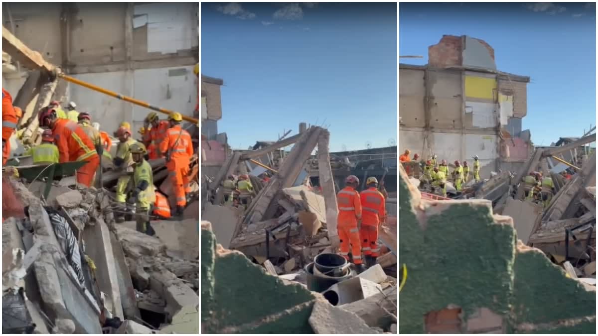 Prédio de três andares desaba em BH e deixa ao menos uma pessoa morta