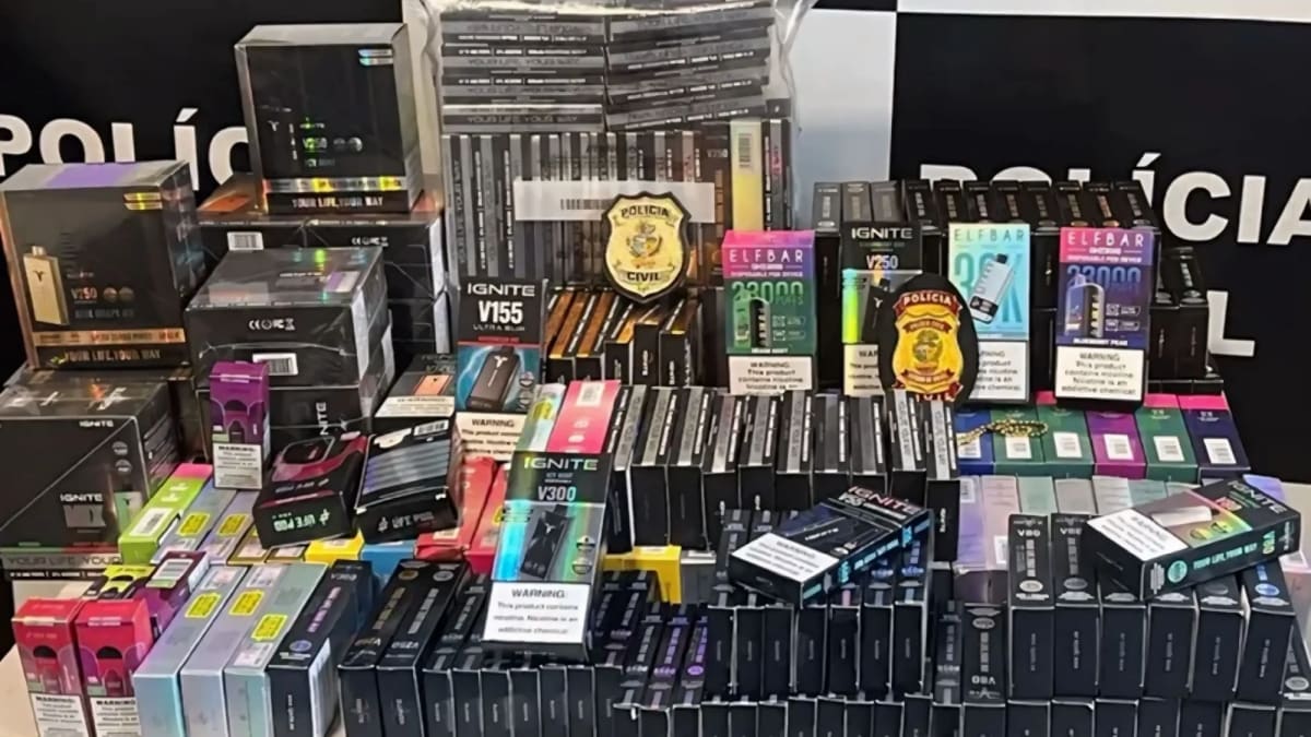 Polícia Civil apreende R$ 50 mil em cigarros eletrônicos ilegais em Goiânia