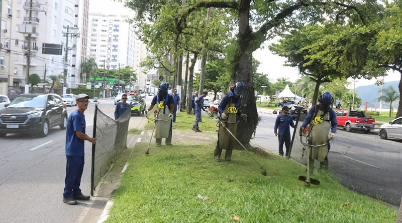Santos amplia corte de mato e grama em 67% para 2026, atingindo área equivalente a 700 campos de futebol