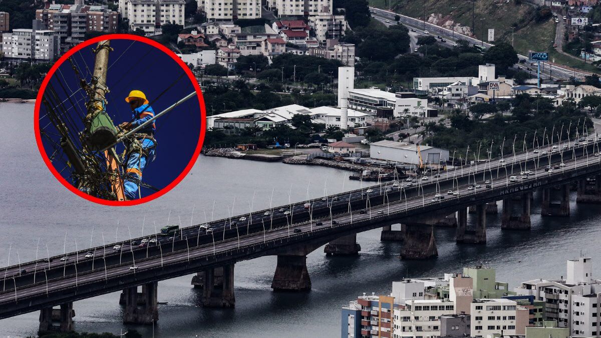 Iluminação da Ponte Colombo Salles é furtada e deve ser restabelecida na próxima semana