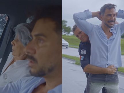 Júlio Rocha é surpreendido por abordagem da Guarda Municipal durante gravação de cena