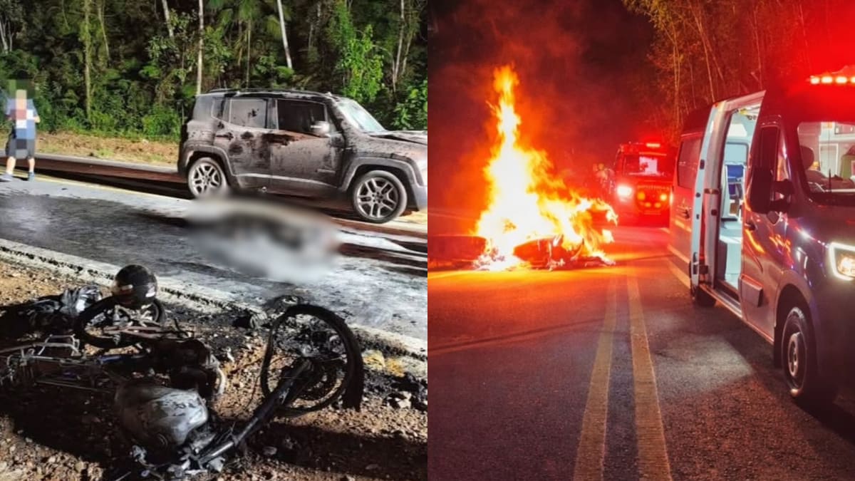 Motociclista morre após grave acidente na BR-280 em SC