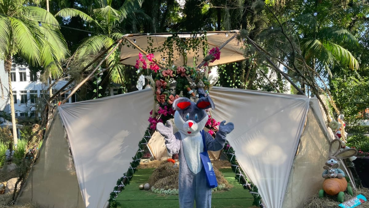 Vila da Páscoa é inaugurada na Praça Nereu Ramos em Criciúma