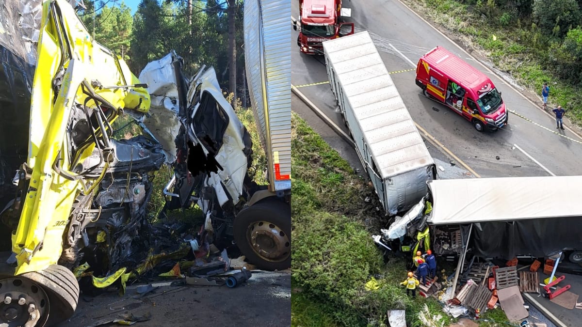 Dois caminhoneiros morrem após batida frontal em Lebon Régis