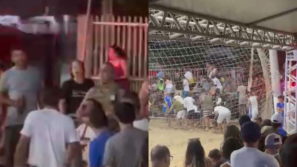 Partida do Catarinense de Beach Soccer termina com confusão e intervenção policial em Penha
