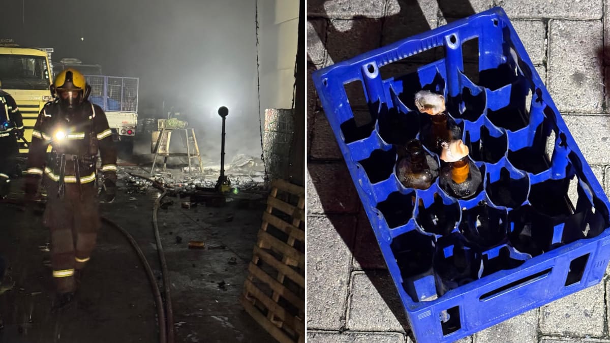 Criminosos incendeiam galpão e carro em Palhoça