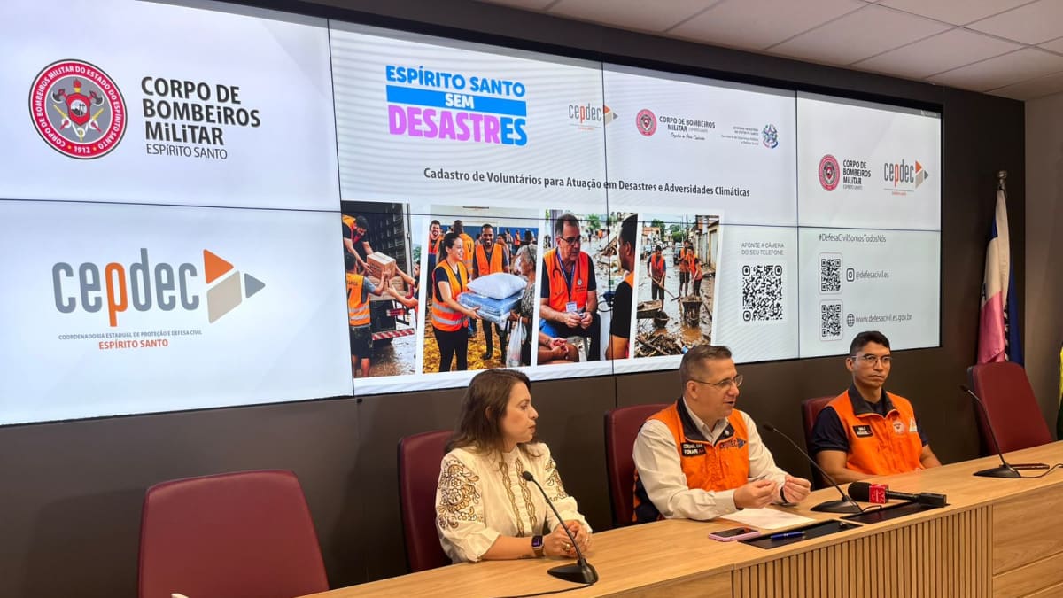 Defesa Civil do ES lança plataforma para cadastro de voluntários em desastres