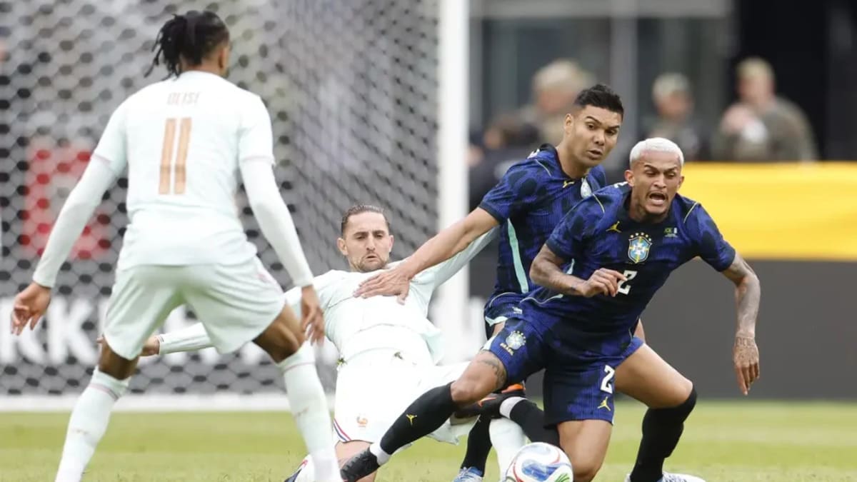 Brasil perde para França por 2 a 1 em amistoso nos EUA