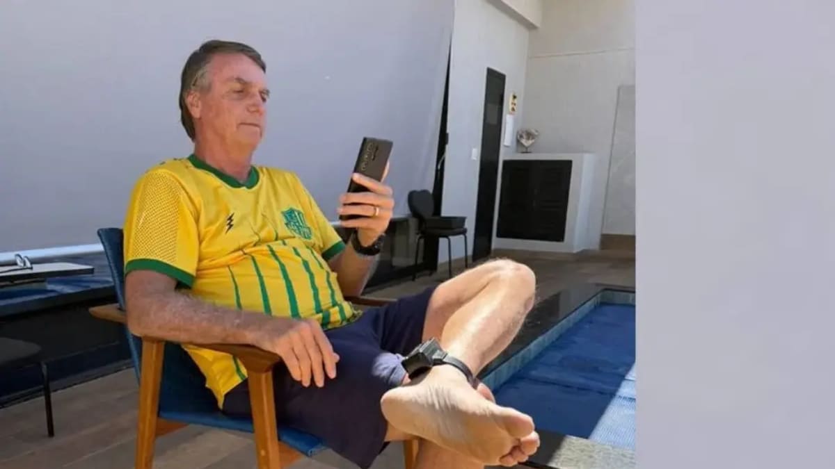 Bolsonaro recebe alta e vai para prisão domiciliar com tornozeleira em Brasília