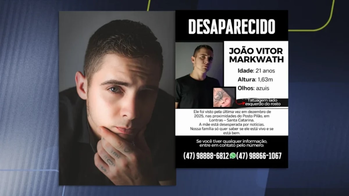Jovem de Lontras desaparecido desde dezembro é encontrado em Florianópolis