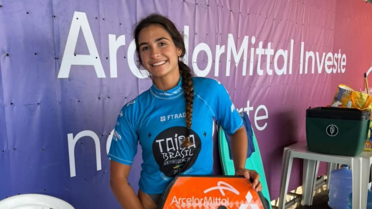 Luna Hardman fica em terceiro no Circuito Brasileiro de Bodyboarding 2026 na Praia da Taibinha
