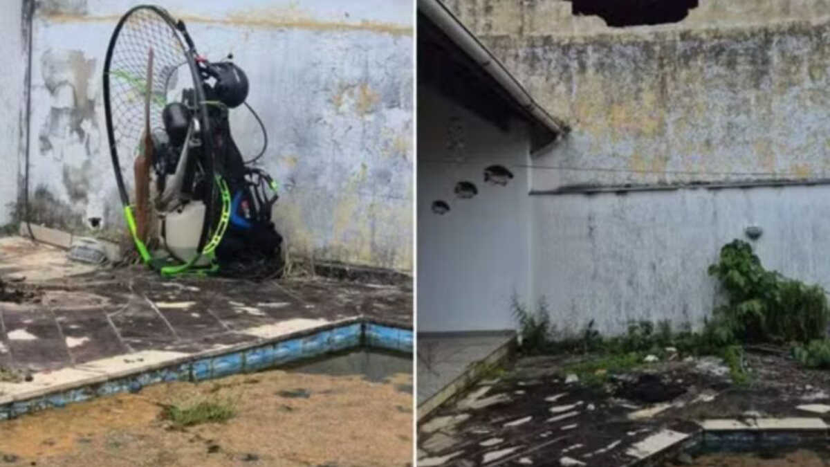 Paramotor cai em quintal de casa e deixa piloto ferido em Itanhaém