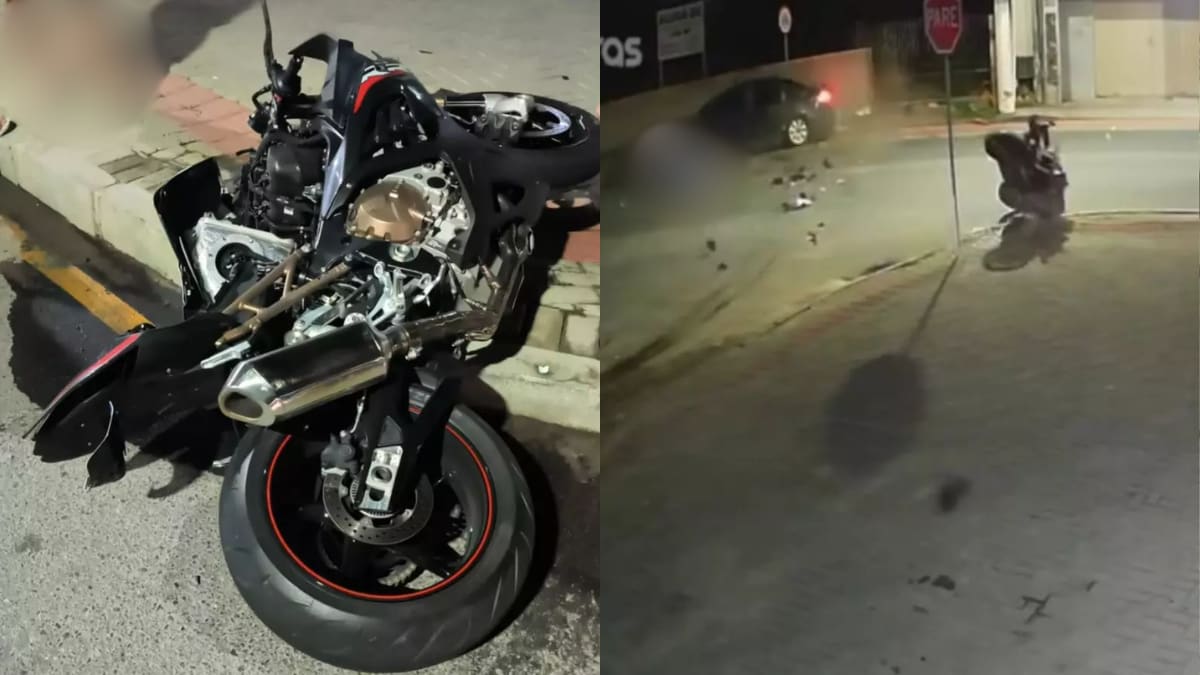 Motociclista morre após batida violenta com carro no Litoral Norte de SC