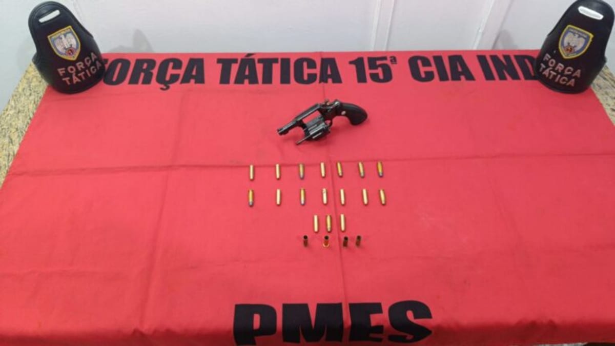 Homem é detido com revólver e munições em Mimoso do Sul