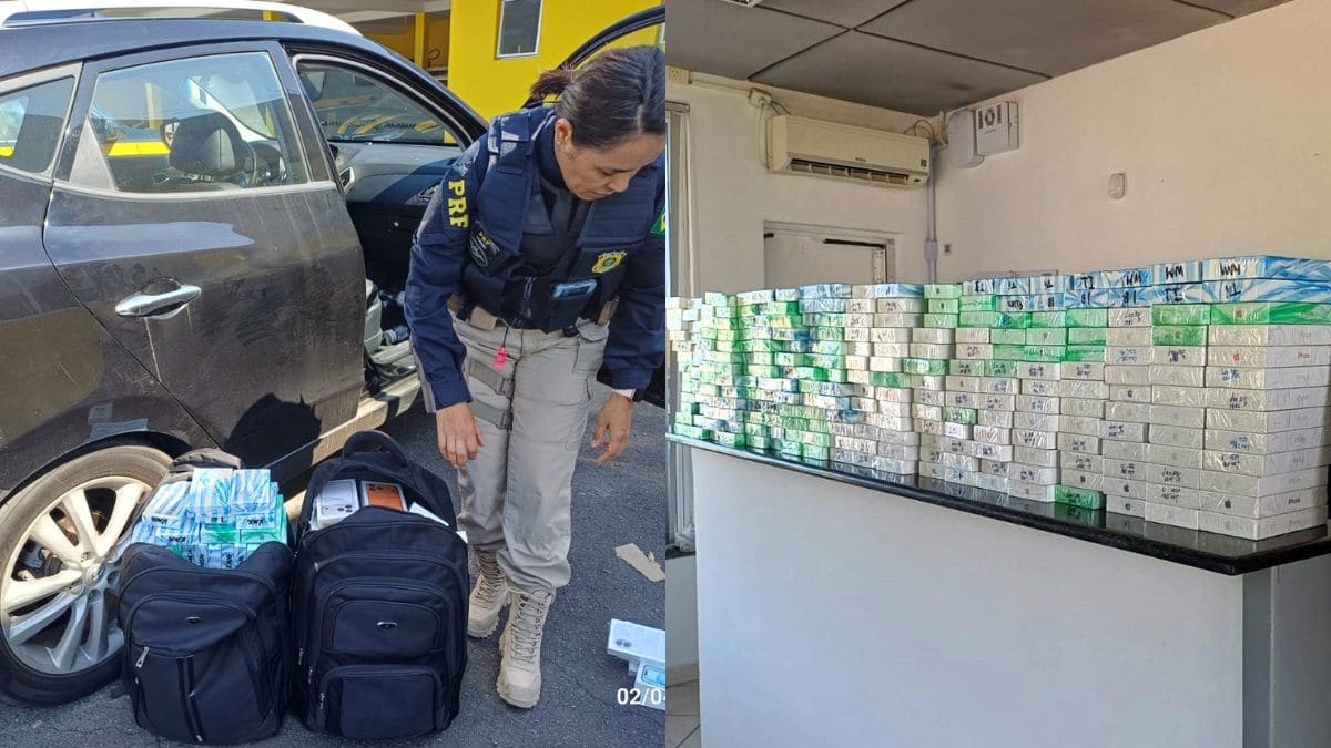 PRF apreende carga de celulares avaliada em R$ 2 milhões em Araquari
