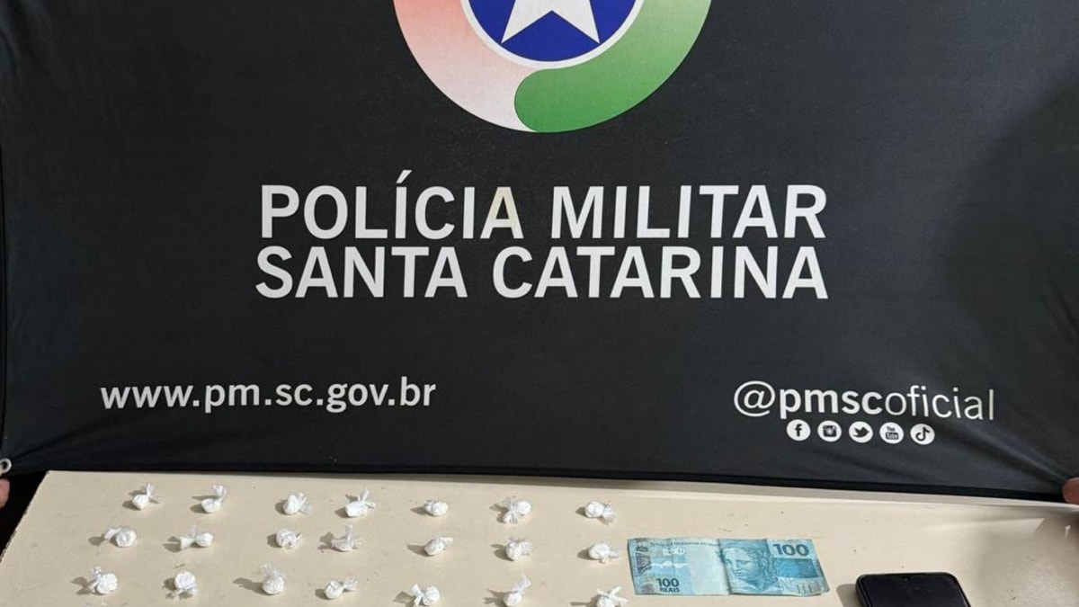 Jovem é preso por tráfico após abordagem policial em Itapema