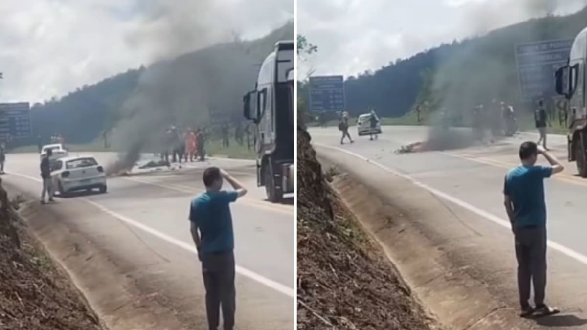 Motociclista morre em acidente com caminhão na BR-381 em João Monlevade