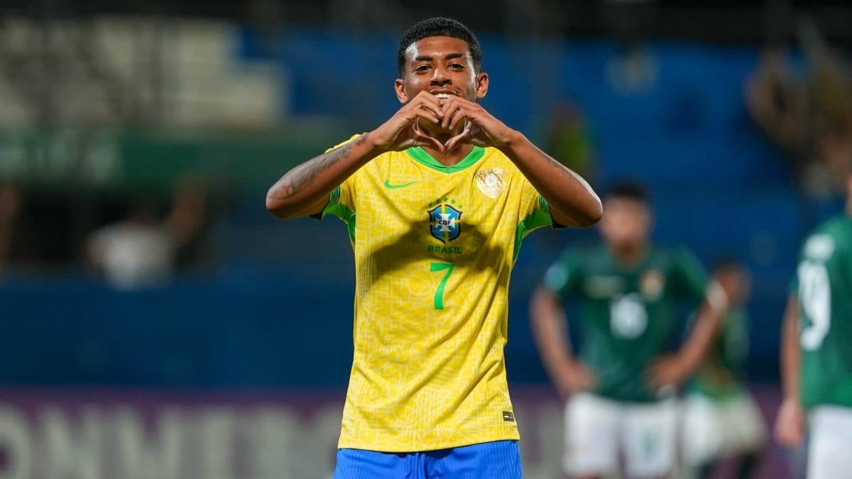 Kauê Furquim brilha com três gols na goleada do Brasil sobre Bolívia no Sul-americano Sub-17