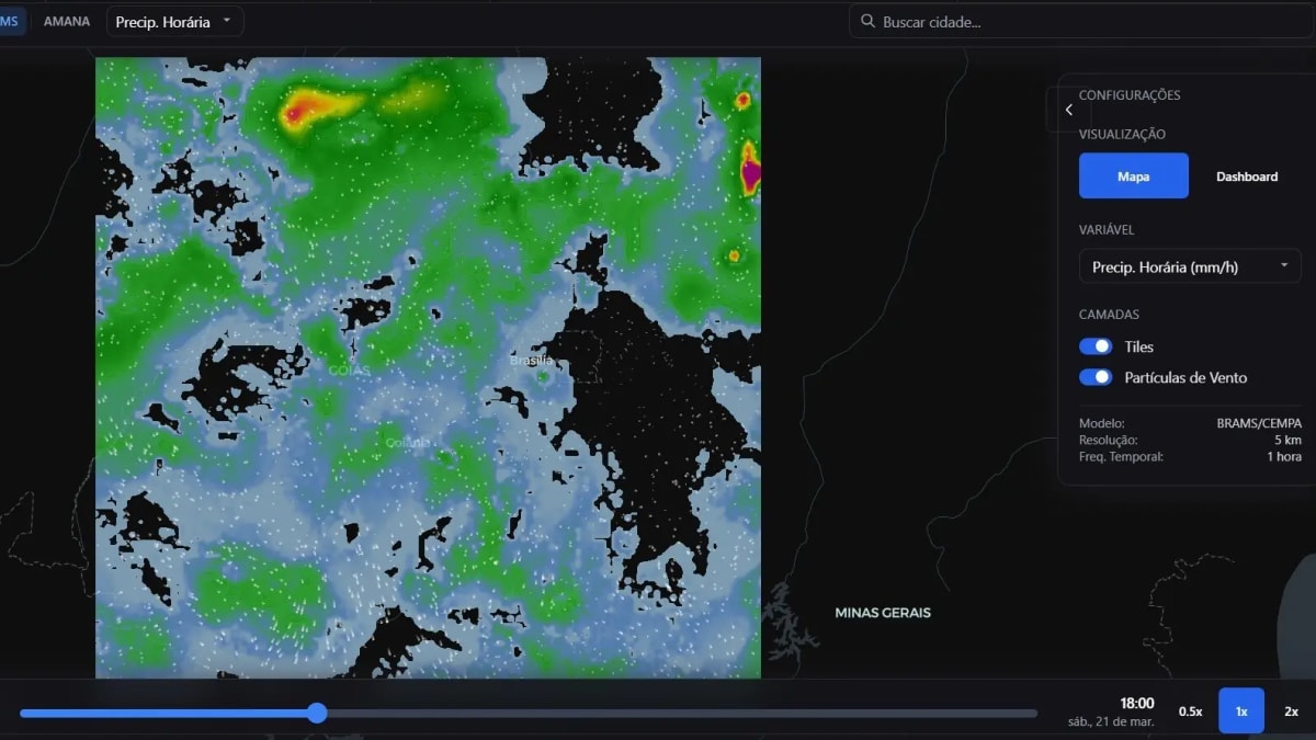Plataforma da UFG usa inteligência artificial para prever chuvas por município em Goiás