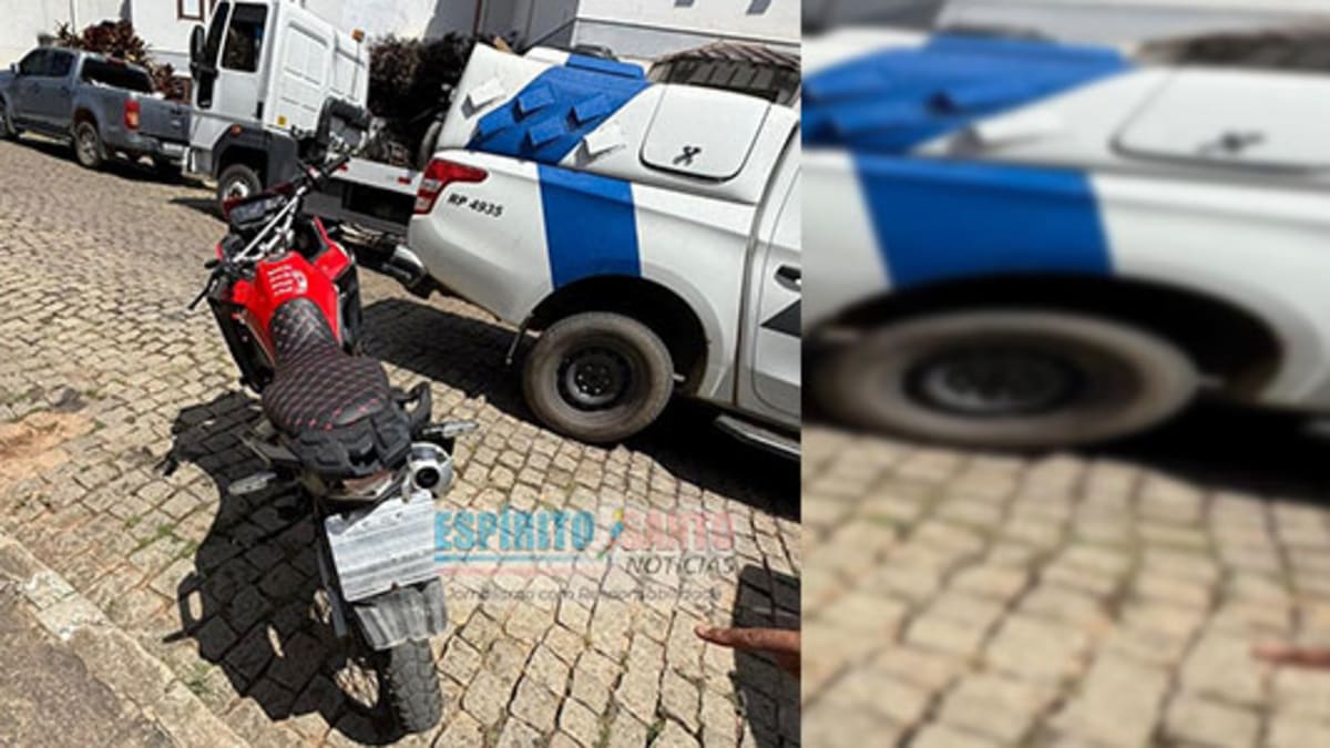 Polícia Militar intercepta motocicleta com chassi e motor raspados em Mimoso do Sul