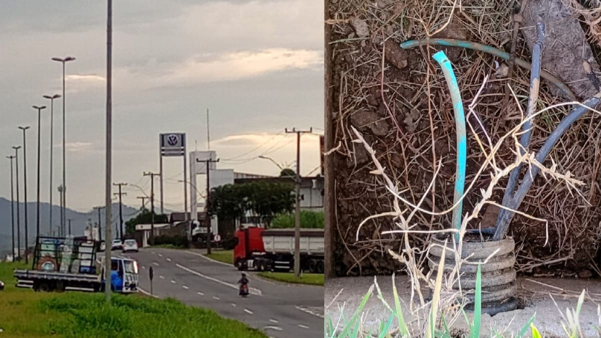 Furto de fiação elétrica afeta iluminação na BR-280 em Guaramirim