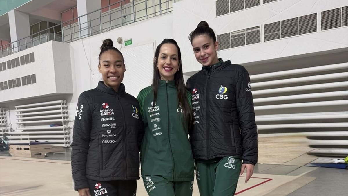 Ginastas capixabas Geovanna Santos e Sofia Madeira competem na Copa do Mundo de Ginástica Rítmica em Tashkent