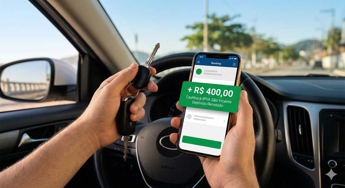 São Vicente oferece cashback de 20% do IPVA para moradores que transferirem registro de veículos