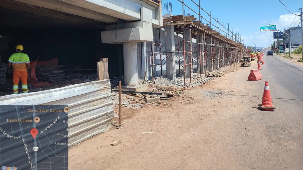 Bloqueio na pista principal da BR-116 em Canoas a partir desta quarta-feira