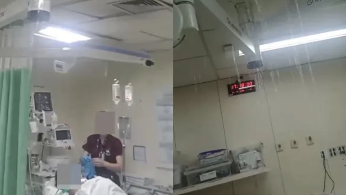 Tempestade causa alagamento e danos no pronto-socorro do Hospital João XXIII em Belo Horizonte