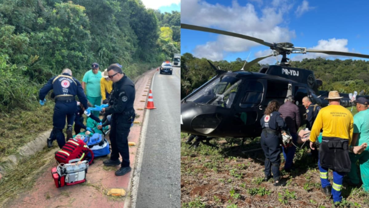 Detento é atropelado por caminhão enquanto roçava vegetação em rodovia de Chapecó