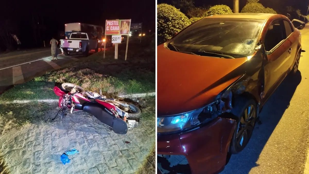 Motociclista perde a perna após colisão com carro na ES-482, em Cachoeiro