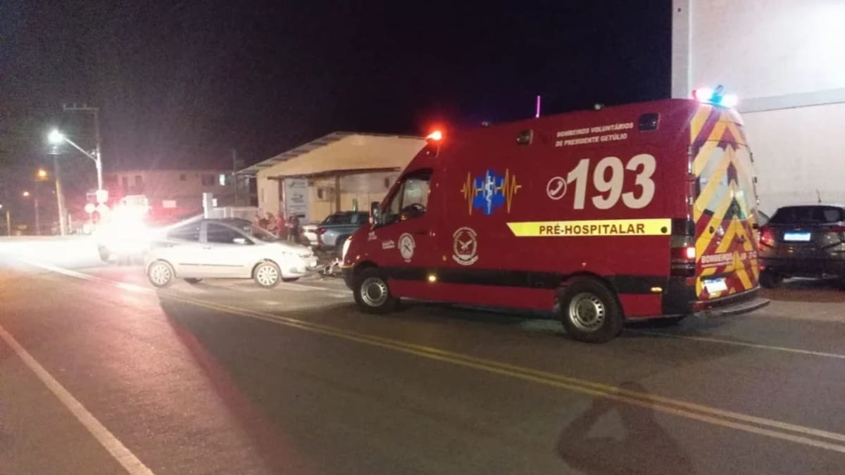 Bombeiros Voluntários de Presidente Getúlio atendem três acidentes de trânsito nesta quinta-feira