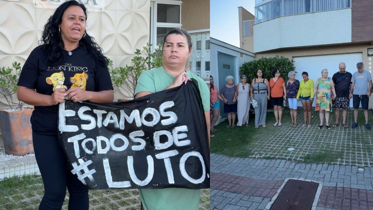 Moradores fazem oração por justiça após assassinato de casal de idosos em Navegantes