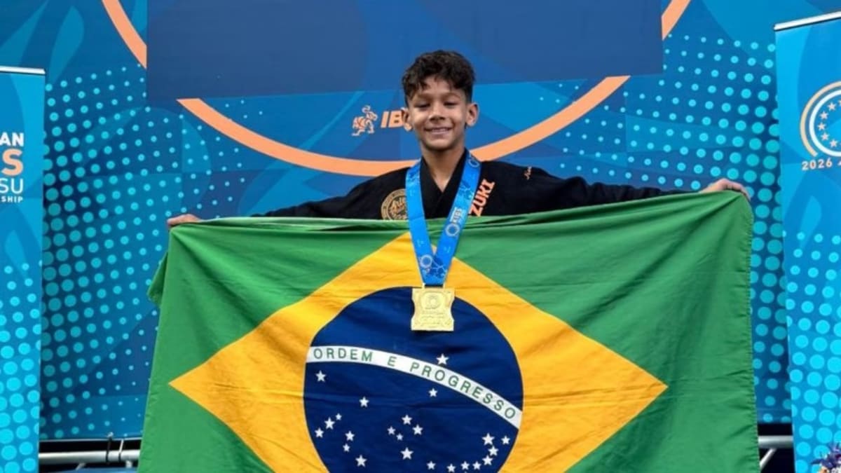 Brusquense de 11 anos conquista título europeu de jiu-jitsu na Irlanda