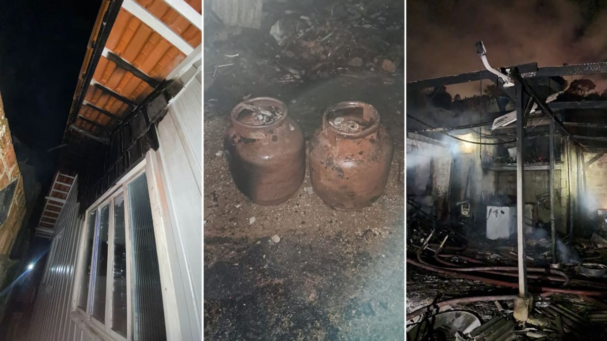 Incêndio destrói casa e carro no bairro São Pedro, em Brusque