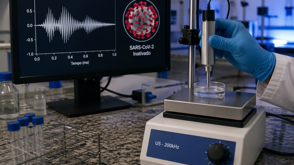 USP desenvolve técnica com ultrassom para destruir vírus da Covid-19 e influenza