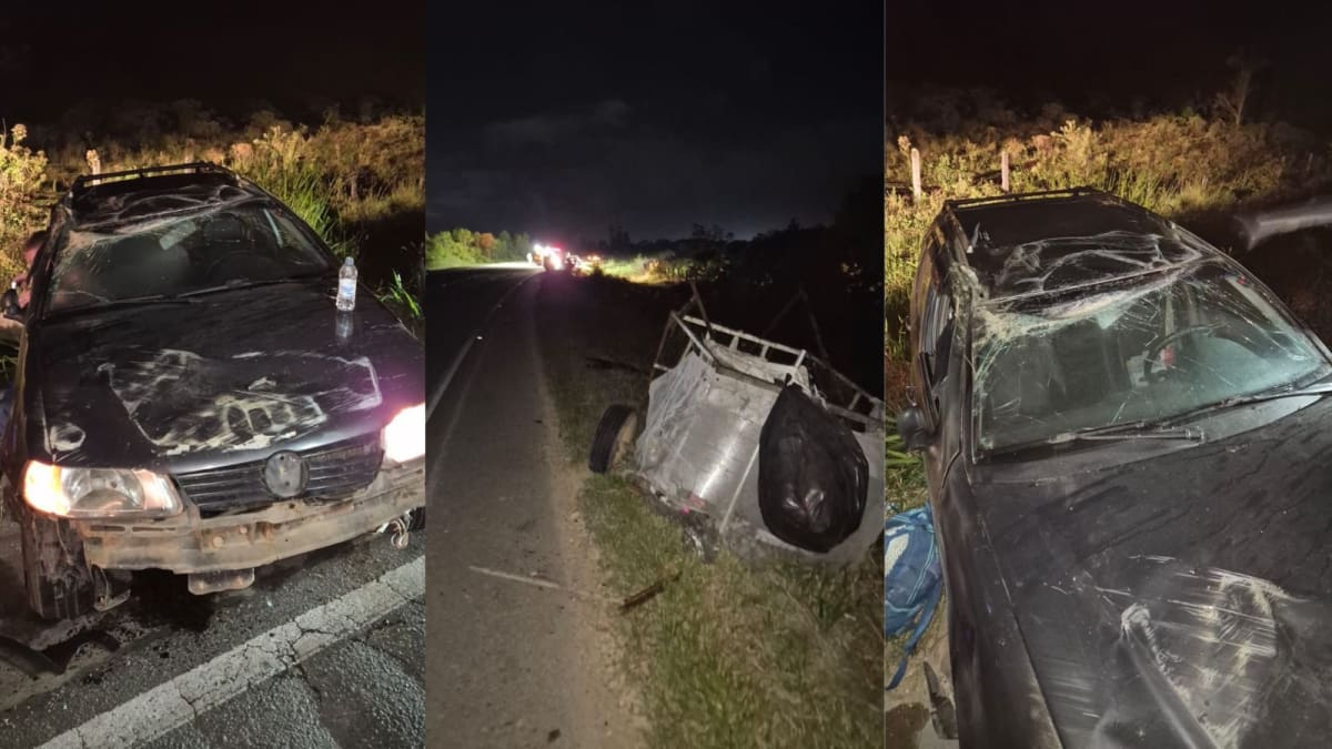 Menino de 5 anos fica ferido após carro capotar em Garuva