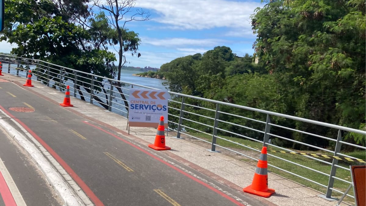 Manutenção na passarela e ciclovia da Ponte de Camburi interdita trecho a partir de quinta-feira